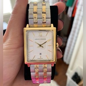 Larsson and Jennings silver and gold Boyfriend Watch